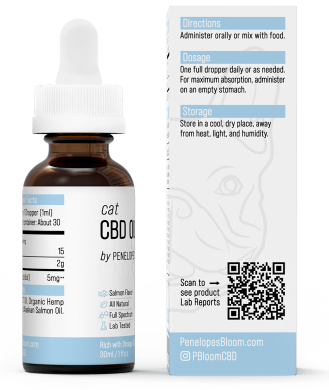 Lab Reports Scan Code on Cat CBD Package